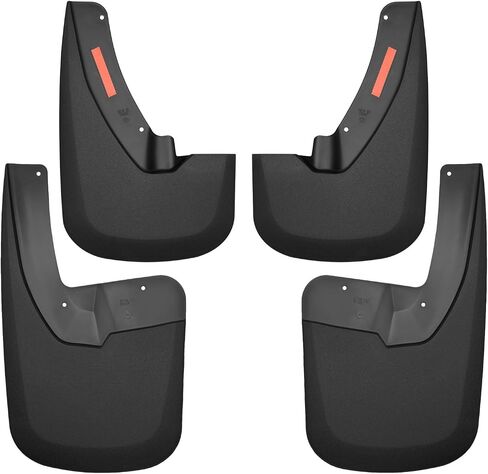 Husky Liners - Front & Rear Mud Guards | 2009 - 2023 Ram 1500/Ram 1500 Classic, 2010 - 2018 Ram 2500/3500 w/Single Rear Wheels & with OEM Fender Flares, Front & Rear Set - Black, 4 Pc | 58186 in Saudi Arabia