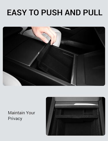 BASENOR Tesla Model Y Model 3 Armrest Storage Box Organizer Center Console Tray Tesla Interior Accessories for 2016-2023 Model 3 2020-2024 Model Y (Not Fit 2024 Model 3) in Saudi Arabia