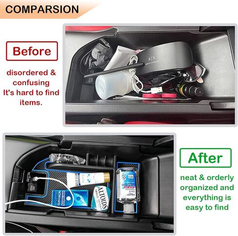 TACORBO Center Console Organizer Compatible with Toyota Camry XLE/XSE 2018-2024 and Camry LE/SE 2020-2024 Accessories, Camry Hybrid Armrest Insert Tray, (not for 9th 2024 2025 Camry), White Trim in Saudi Arabia