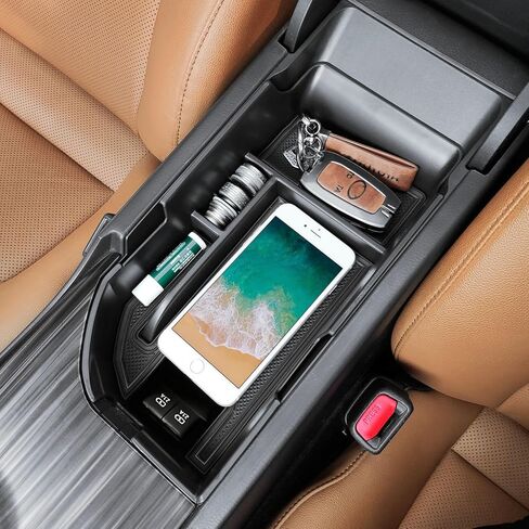 TACORBO Center Console Organizer Compatible with Toyota Camry XLE/XSE 2018-2024 and Camry LE/SE 2020-2024 Accessories, Camry Hybrid Armrest Insert Tray, (not for 9th 2024 2025 Camry), White Trim in Saudi Arabia