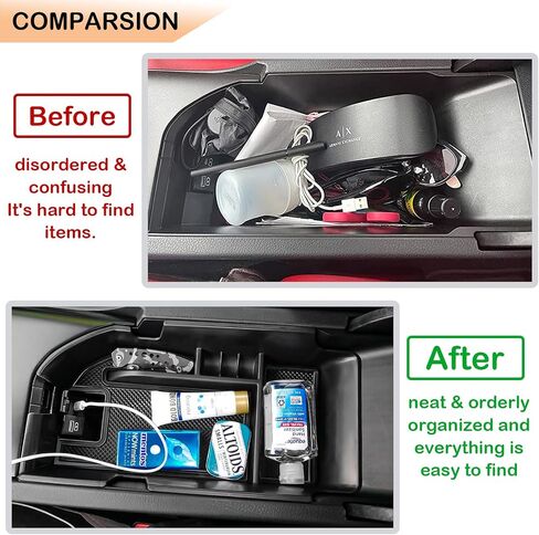 TACORBO Center Console Organizer Compatible with Toyota Camry XLE/XSE 2018-2024 and Camry LE/SE 2020-2024 Accessories, Camry Hybrid Armrest Insert Tray, (not for 9th 2024 2025 Camry), White Trim in Saudi Arabia