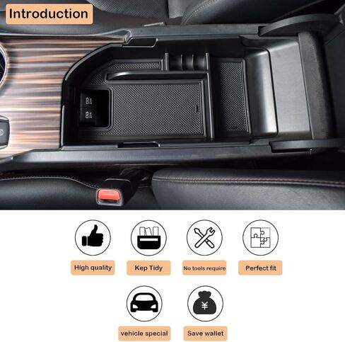 TACORBO Center Console Organizer Compatible with Toyota Camry XLE/XSE 2018-2024 and Camry LE/SE 2020-2024 Accessories, Camry Hybrid Armrest Insert Tray, (not for 9th 2024 2025 Camry), White Trim in Saudi Arabia