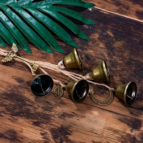 Witch Bells for Door Knob for Protection Kit Witch Wind Chimes Door Hanger Wiccan Bell Witchcraft Brass Witch Bells Door Protection Charm(2pcs Moon Style) in Saudi Arabia
