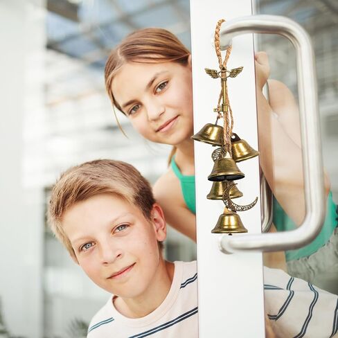 Witch Bells for Door Knob for Protection Kit Witch Wind Chimes Door Hanger Wiccan Bell Witchcraft Brass Witch Bells Door Protection Charm(2pcs Moon Style) in Saudi Arabia