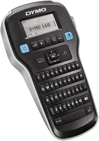 صانع الملصقات Dymo LabelManager 160 | طابعة ملصقات محمولة مع لوحة مفاتيح QWERTY | يشتمل على شريط ملصق D1 باللونين الأبيض والأسود (12 مم) | للمنزل والمكتب in Saudi Arabia
