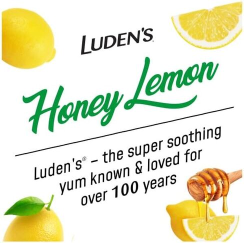 Ludens Honey Lemon Throat Drops, Sore Throat Relief, 25 Count (3 Pack) in Saudi Arabia