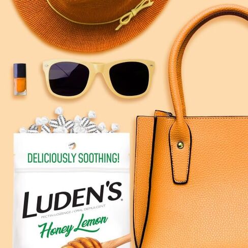 Ludens Honey Lemon Throat Drops, Sore Throat Relief, 25 Count (3 Pack) in Saudi Arabia