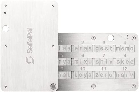 SafePal Cypher - Steel Crypto Seed Backup, Metal Cold Storage, Steel Bitcoin Wallet, Store up to 24 Seed Words, Compatible with BIP39 Crypto Wallets, Ledger, Trezor, KeepKey in Saudi Arabia