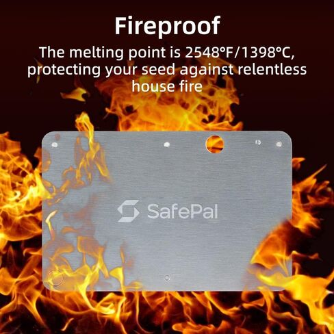SafePal Cypher - Steel Crypto Seed Backup, Metal Cold Storage, Steel Bitcoin Wallet, Store up to 24 Seed Words, Compatible with BIP39 Crypto Wallets, Ledger, Trezor, KeepKey in Saudi Arabia