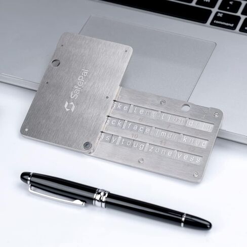 SafePal Cypher - Steel Crypto Seed Backup, Metal Cold Storage, Steel Bitcoin Wallet, Store up to 24 Seed Words, Compatible with BIP39 Crypto Wallets, Ledger, Trezor, KeepKey in Saudi Arabia