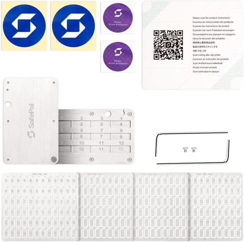 SafePal Cypher - Steel Crypto Seed Backup, Metal Cold Storage, Steel Bitcoin Wallet, Store up to 24 Seed Words, Compatible with BIP39 Crypto Wallets, Ledger, Trezor, KeepKey in Saudi Arabia