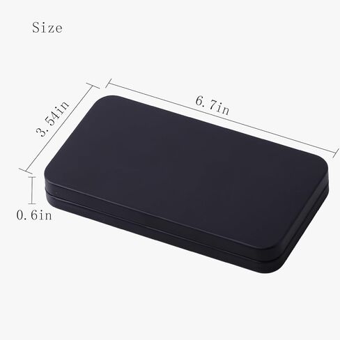 صندوق نقود صغير مكون من قطعتين، صندوق نقود معدني مع غطاء، منظم تخزين الأموال لتوفير النقود، منظم حامل نقود بصف واحد من العملات المعدنية لتخزين النقود (أسود) in Kuwait