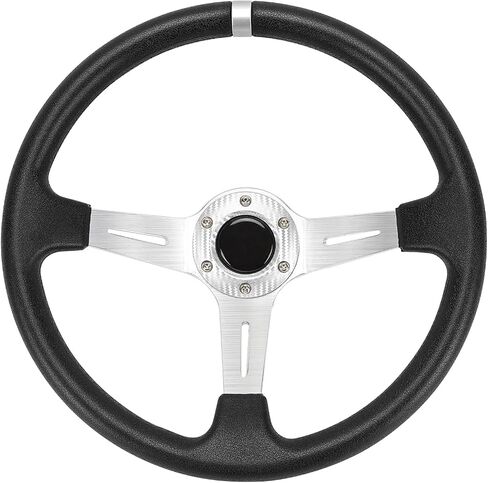 Golf Cart Steering Wheel Adapter 5/6 Holes Adapter Chrome Hub for Golf Carts for EZGO RXV TXT (Black Adpter for EZGO TXT&RXV) in Saudi Arabia
