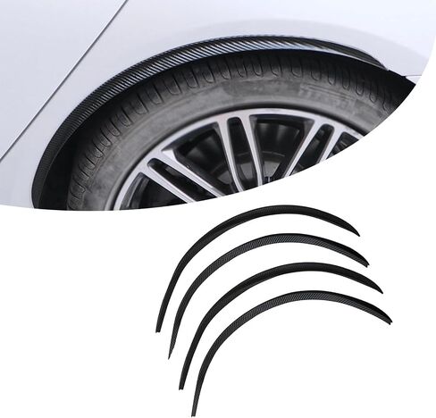 Pack-4 Car Fender Trim Strip, 28" Arch Wheel Header Protection Anti-scratch Pad, Universal for Most Car Wheel Header Protector (Carbon Fiber Black) in Saudi Arabia