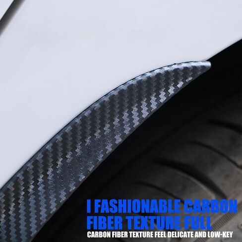 Pack-4 Car Fender Trim Strip, 28" Arch Wheel Header Protection Anti-scratch Pad, Universal for Most Car Wheel Header Protector (Carbon Fiber Black) in Saudi Arabia