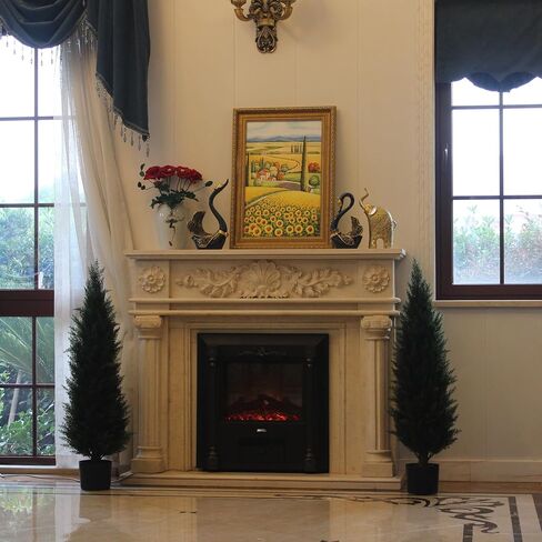 3.5FT Artificial Topiary Tree Artificial Cedar Trees UV Resistant Potted Plant for Indoor Outdoor Garden Home Decor Set of 2 Artificial Outdoor Tree in Saudi Arabia