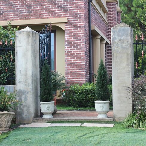 3.5FT Artificial Topiary Tree Artificial Cedar Trees UV Resistant Potted Plant for Indoor Outdoor Garden Home Decor Set of 2 Artificial Outdoor Tree in Saudi Arabia