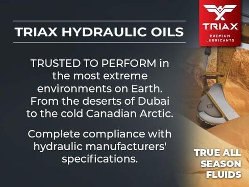 TRIAX Powerflow MV 32 Hydraulic Oil, 6000 Hour Extended Life, Double Anti-Wear, True All Season, -40 F Pour Point (1 Gallon) in Saudi Arabia