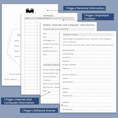 Soomeet Password Book with Alphabetical Tabs, Hardcover Password Keeper, A5 Size 8.3"x6" Password Notebook for Saving Internet Login, Username, Password Organizer for Computer & Website Logins in Saudi Arabia