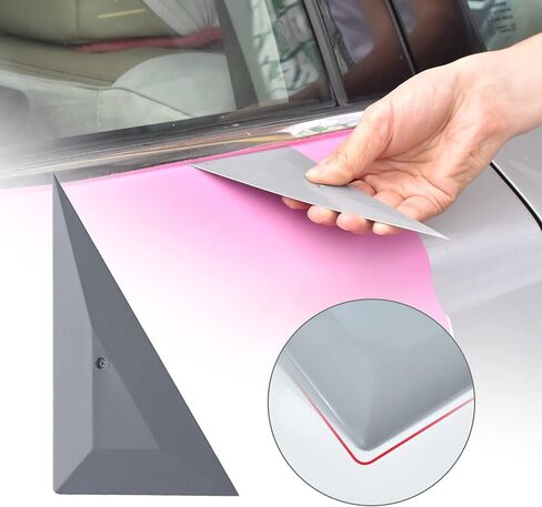 ممسحة تظليل النوافذ، ممسحة زاوية، مكشطة تظليل النوافذ، أدوات تغليف الفينيل، مجموعة أدوات ممسحة مثلثة لتغليف النوافذ، تطبيق تركيب غشاء تظليل النوافذ - 5 قطع باللون الرمادي in Kuwait