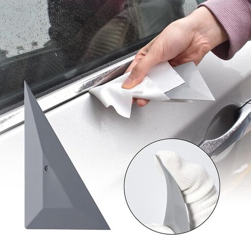 ممسحة تظليل النوافذ، ممسحة زاوية، مكشطة تظليل النوافذ، أدوات تغليف الفينيل، مجموعة أدوات ممسحة مثلثة لتغليف النوافذ، تطبيق تركيب غشاء تظليل النوافذ - 5 قطع باللون الرمادي in Kuwait