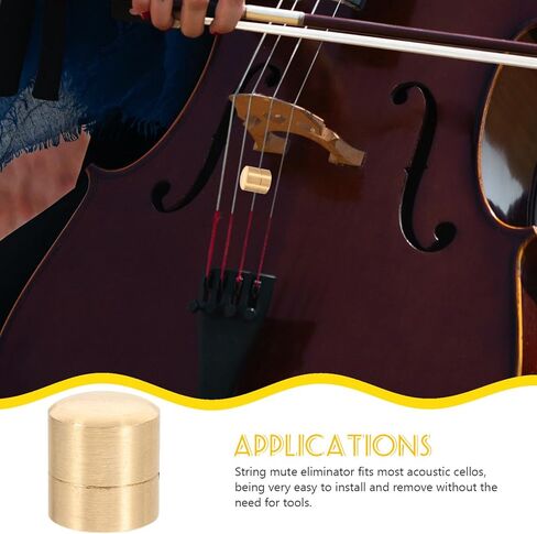 FAVOMOTO Cello String Mute Eliminator Cello Muffler Cello Wolf Tone Noise Reducer Metal Cello Mute in Saudi Arabia