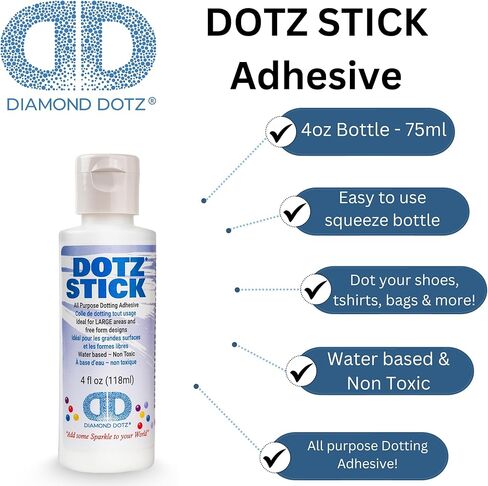 Diamond Dotz Stick Adhesive Glue for Diamond Painting and Crafts, Clear in Saudi Arabia