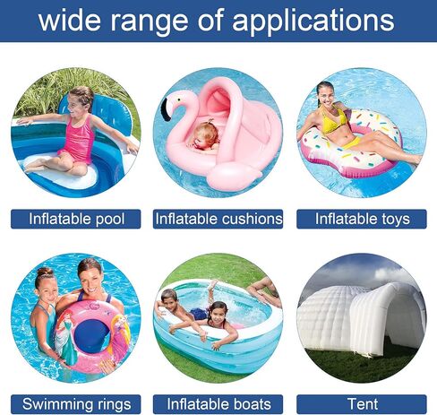 PAGOW 45pcs Self Adhesive PVC Repair Patches Kit Vinyl Pool Air Mattress Patch Supplies Square 2.8inx2.8in 70mmx70mm Rectangle 7.85inx3.95in 199mmx100mm Round Blue 45 Piece Set in Saudi Arabia