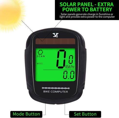 JGRZF Bike Computer Bicycle Wireless Speedometer and Odometer Waterproof Backlight with Digital LCD Display for Outdoor Cycling and Fitness Multi Function (Wireless Computer) in Kuwait