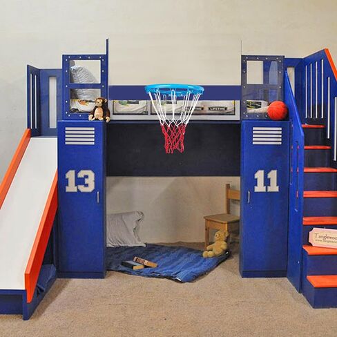 Aoneky 13.5 Inch Indoor Kids Basketball Hoop - Wooden Back Board Replacement Basketball Rim in Saudi Arabia