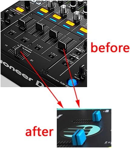 WXYINSPAS 5pcs Universal Fader Knobs Replacement Fader Cap Slider for DJ Controller Mixer Console Pioneer Pioneer DJM、DDJ、XDJ, Denon Numark AKAI RANE VESTAX (Universal Black Hats) in Saudi Arabia