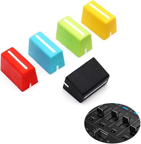 WXYINSPAS 5pcs Universal Fader Knobs Replacement Fader Cap Slider for DJ Controller Mixer Console Pioneer Pioneer DJM、DDJ、XDJ, Denon Numark AKAI RANE VESTAX (Universal Black Hats) in Saudi Arabia