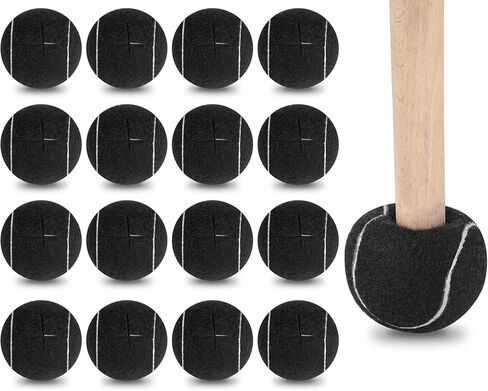 Macarrie 24 Pcs Precut Tennis Balls for Furniture Legs and Floor Protection Chairs Desks Furniture Tennis Balls for Chairs Feet Long Lasting Tennis Ball Chair Foot Covers in Saudi Arabia