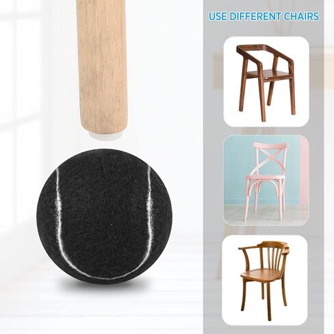 Macarrie 24 Pcs Precut Tennis Balls for Furniture Legs and Floor Protection Chairs Desks Furniture Tennis Balls for Chairs Feet Long Lasting Tennis Ball Chair Foot Covers in Saudi Arabia