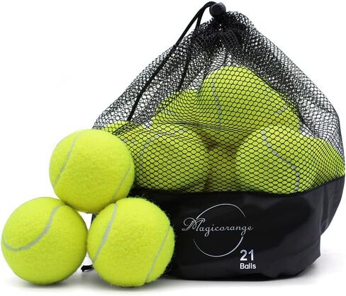 Magicorange Tennis Balls, 21 Pack Advanced Training Tennis Balls Practice Balls, Come with Mesh Bag for Easy Transport, Good for Beginner Training Ball in Saudi Arabia