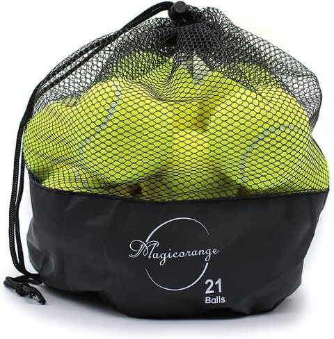 Magicorange Tennis Balls, 21 Pack Advanced Training Tennis Balls Practice Balls, Come with Mesh Bag for Easy Transport, Good for Beginner Training Ball in Saudi Arabia