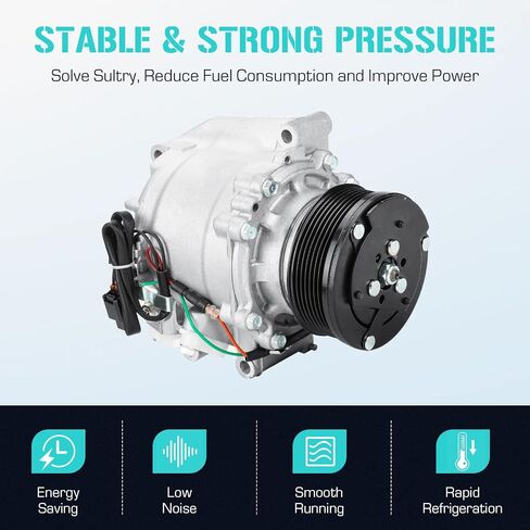 AC Compressor with A/C Clutch for Honda Civic 1.8L 2012 2013 2014 2015, for Acura ILX 2.0L 2013 2014 2015, 16003527-101, 16003527-102, 16003527-103, 38800-R1B-A01RM in Saudi Arabia