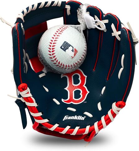 Franklin Sports MLB Youth Teeball Glove and Ball Set - Kids Baseball and Teeball Glove and Ball - Perfect First Kids Glove - 9.5" in Saudi Arabia