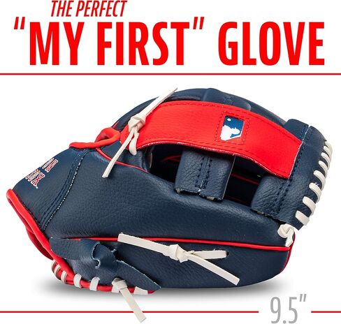 Franklin Sports MLB Youth Teeball Glove and Ball Set - Kids Baseball and Teeball Glove and Ball - Perfect First Kids Glove - 9.5" in Saudi Arabia