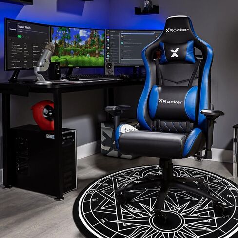 Homcomoda Gaming Chair Mat for Hardwood Floor Anti-Slip Round 47 Inch Floor Protector Low-Pile Computer Chair Mat for Office Gaming Room Home Decor in Kuwait