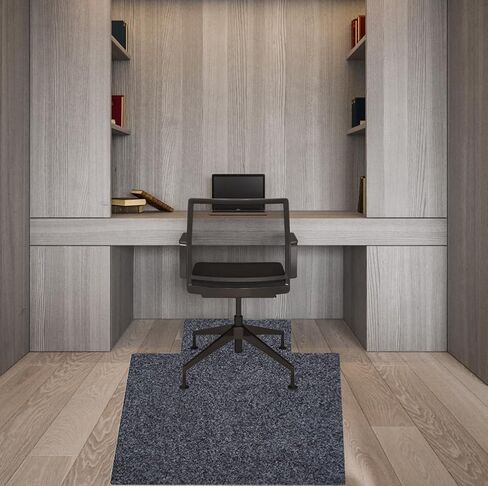 Office Chair Mat for Hardwood Floor, 47"x35" Convex-Shape Floor Protector Heavy Duty Anti-Slip Desk Chair Floor Mat Rug for Home/Office (Dark Grey) in Saudi Arabia