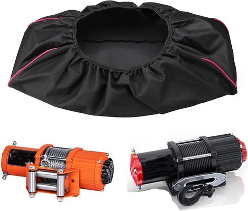 غطاء ونش مكون من قطعتين، غطاء ونش مقاوم للماء - ملحقات للروافع بوزن 8000 رطل - 17500 رطل - متوافقة مع سيارات الجيب وATV والقوارب والمقطورة والمراكب الشراعية والمزيد - الشتاء والصيف وحماية على مدار العام in Kuwait