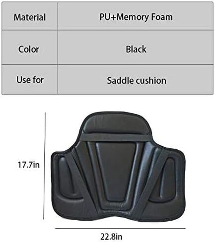 PLAFUETO PU Leather Horse Riding Seat Saver Shock Absorbing Memory Foam Saddle Cushion Pad-Black in Saudi Arabia
