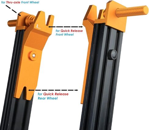 JFOYH 2024 حامل ضبط العجلات الاحترافي الجديد المطور للتحرير السريع والمحور من خلال، أداة رائعة لضبط الحواف متوافقة مع عجلات دراجة الطريق 14 بوصة ~ 29 بوصة و700c in Kuwait