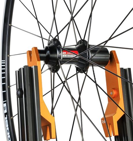 JFOYH 2024 حامل ضبط العجلات الاحترافي الجديد المطور للتحرير السريع والمحور من خلال، أداة رائعة لضبط الحواف متوافقة مع عجلات دراجة الطريق 14 بوصة ~ 29 بوصة و700c in Kuwait