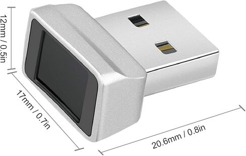 قارئ بصمات الأصابع USB، لنظام التشغيل Windows 10 Hello، لأجهزة الكمبيوتر المحمول، ماسح ضوئي لبصمات الأصابع البيومترية بمفتاح أمان صغير محمول، مطابقة سريعة تعمل باللمس 360 درجة in Saudi Arabia
