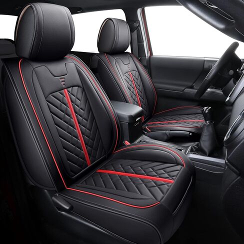Tomatoman Toyota Tacoma Seat Covers Front Custom for 2005-2022 2023 2024 2025 Trucks Access Crew Extended Double Cab TRD Sports SR V6 Heavy Duty Car Cushions(2 PCS Front/Black) in Saudi Arabia
