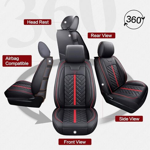 Tomatoman Toyota Tacoma Seat Covers Front Custom for 2005-2022 2023 2024 2025 Trucks Access Crew Extended Double Cab TRD Sports SR V6 Heavy Duty Car Cushions(2 PCS Front/Black) in Saudi Arabia