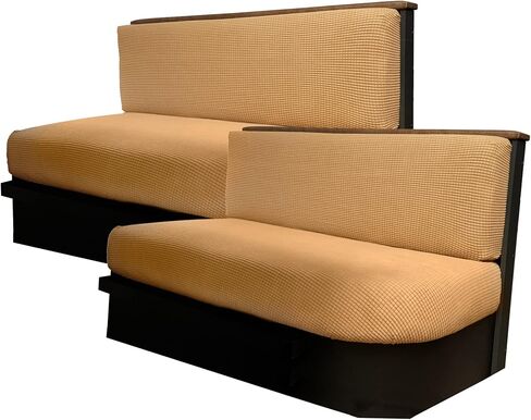 Hudson Comfort RV Dinette Cushion Covers - Microfiber Stretchable Fabric Designed to Fit Wide Variety of Seats - Camper Cushion Slipcovers - Includes 1 Backrest Cover & 1 Bench Cover (Gray) in Saudi Arabia