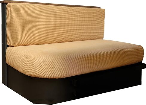 Hudson Comfort RV Dinette Cushion Covers - Microfiber Stretchable Fabric Designed to Fit Wide Variety of Seats - Camper Cushion Slipcovers - Includes 1 Backrest Cover & 1 Bench Cover (Gray) in Saudi Arabia